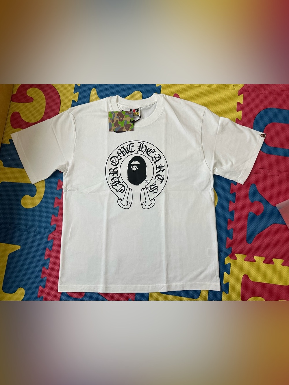 Chrome Hearts White T-Shirt with Black Logo Graphic